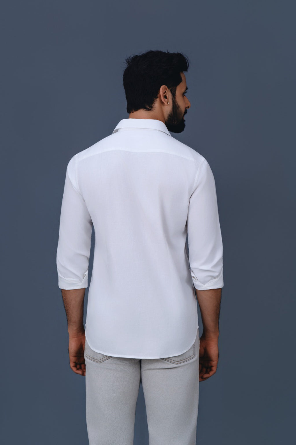 Classic Double Pocket White Shirt