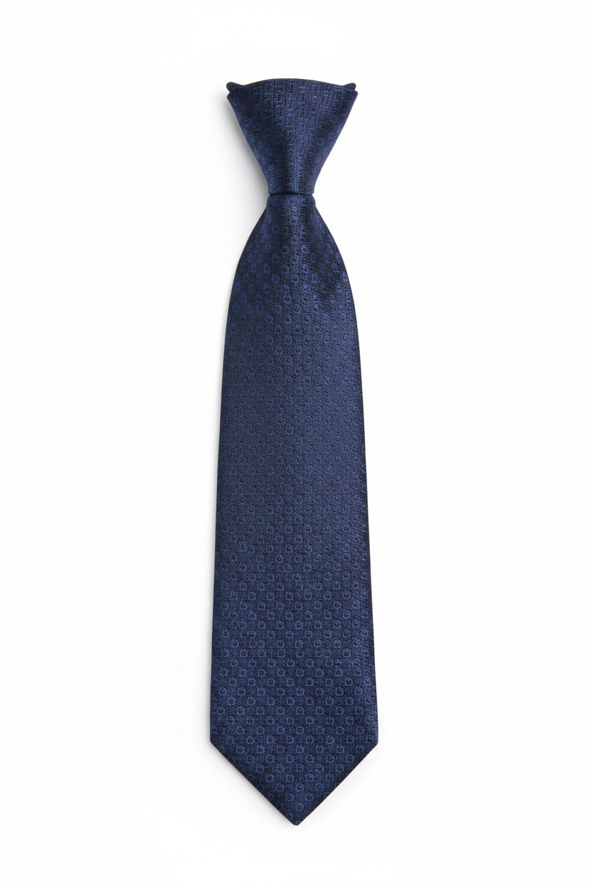 Premium Silk Necktie - Navy Blue